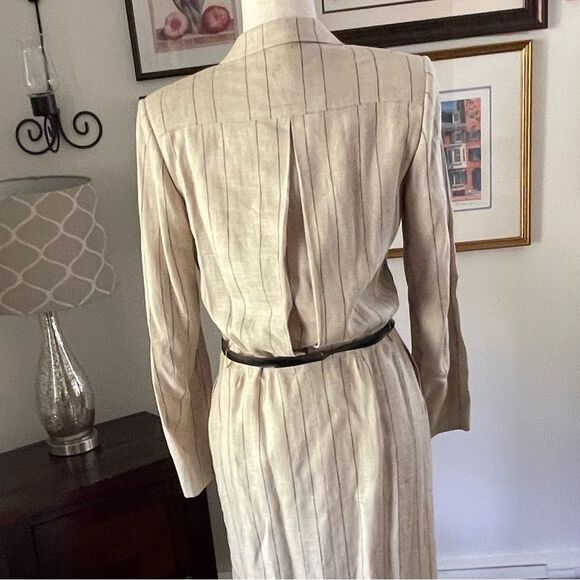 NWT vintage Ralph Lauren linen “Guaranteed to wrinkle” pinstripe dress size 6 - Picture 8 of 12